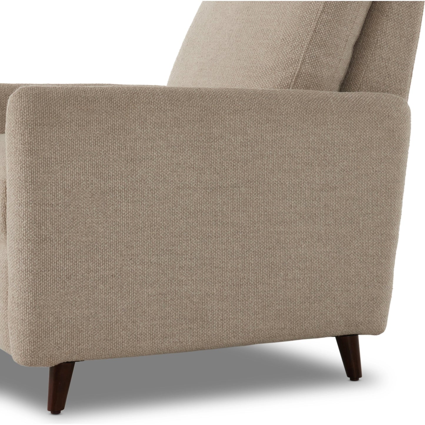 012 SI-2074840 | Additional Silo | Wallen Recliner by Four Hands in nova taupe and dark auburn walnut. Made from 100% polyester, solid rosa morada, 100% polyester fiber in a modern style.