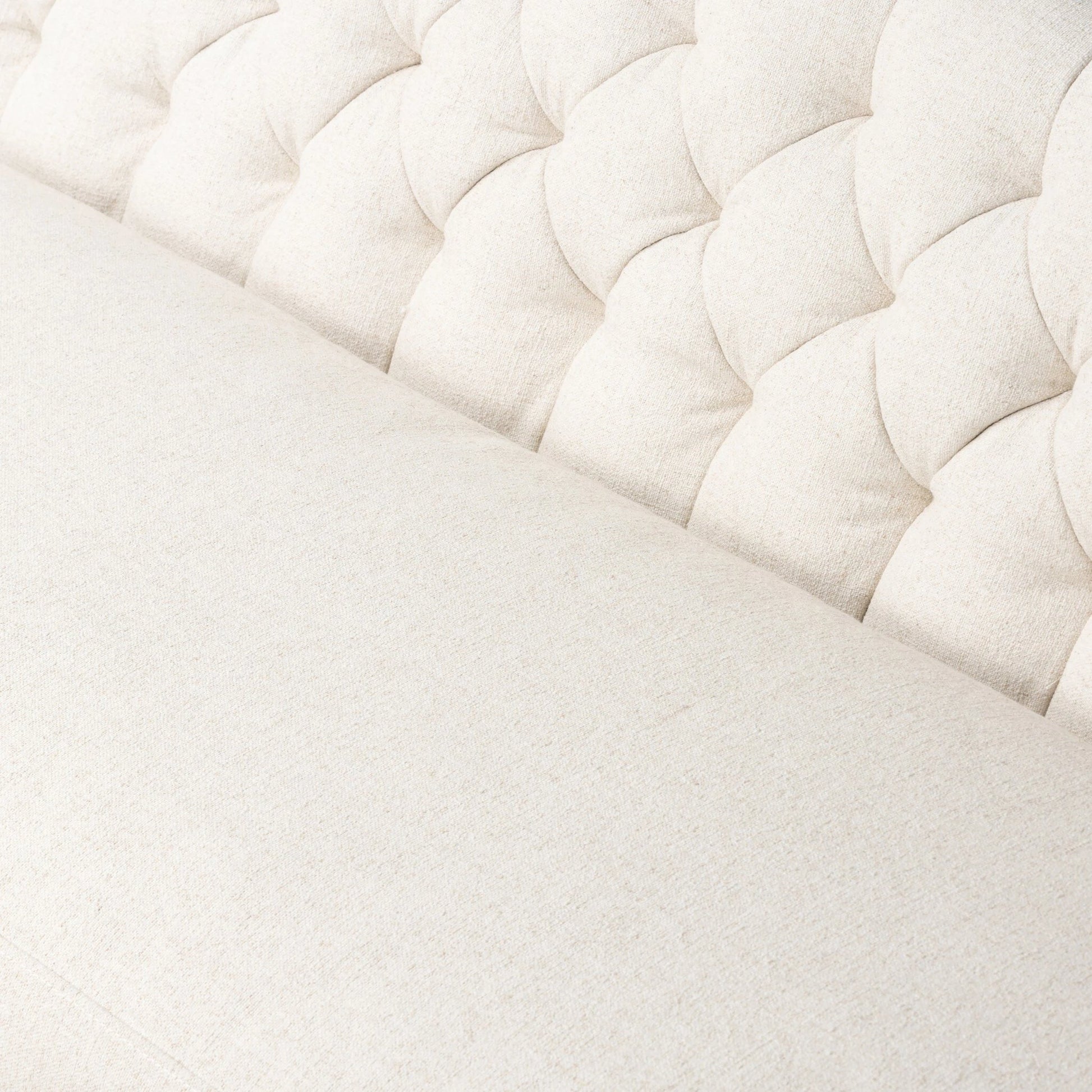 Thurston Sofa by Four Hands in dakota warm taupe and almond. Made from top grain leather, solid parawood, solid poplar in a modern style.