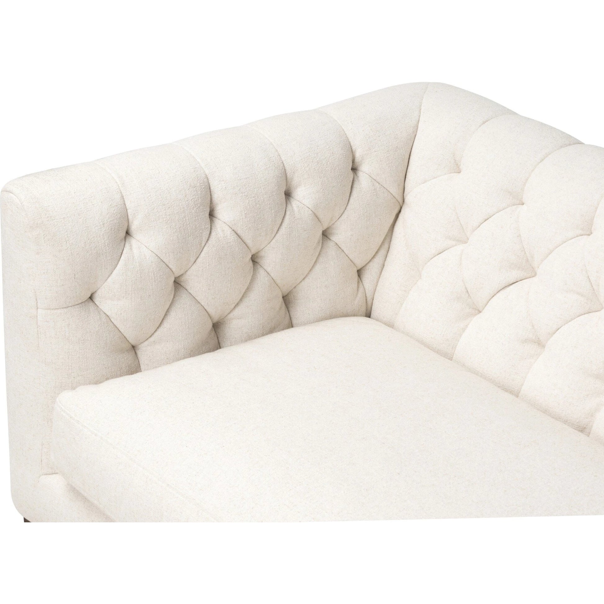 Thurston Sofa by Four Hands in dakota warm taupe and almond. Made from top grain leather, solid parawood, solid poplar in a modern style.