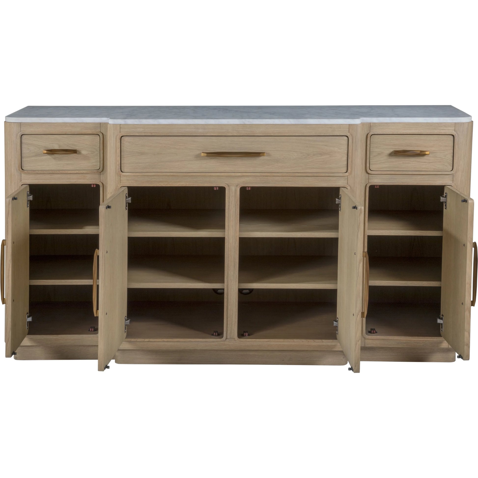 Simpatico Buffet w/ Marble Top by Artistica Home. Made from oak, marble in a transitional style.