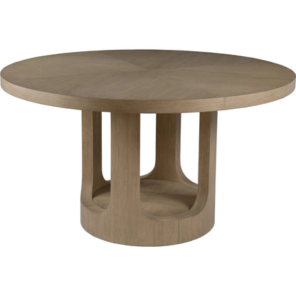 Simpatico Round Dining Table by Artistica Home in white oak. Made from white oak in a unique style.