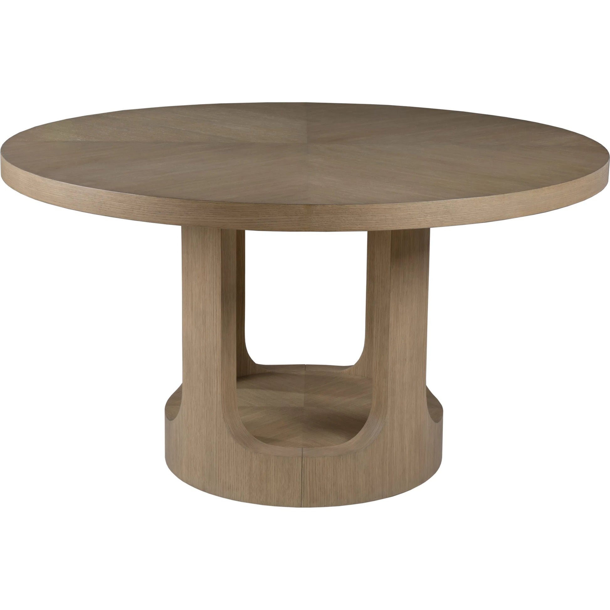 Simpatico Round Dining Table by Artistica Home in white oak. Made from white oak in a unique style.