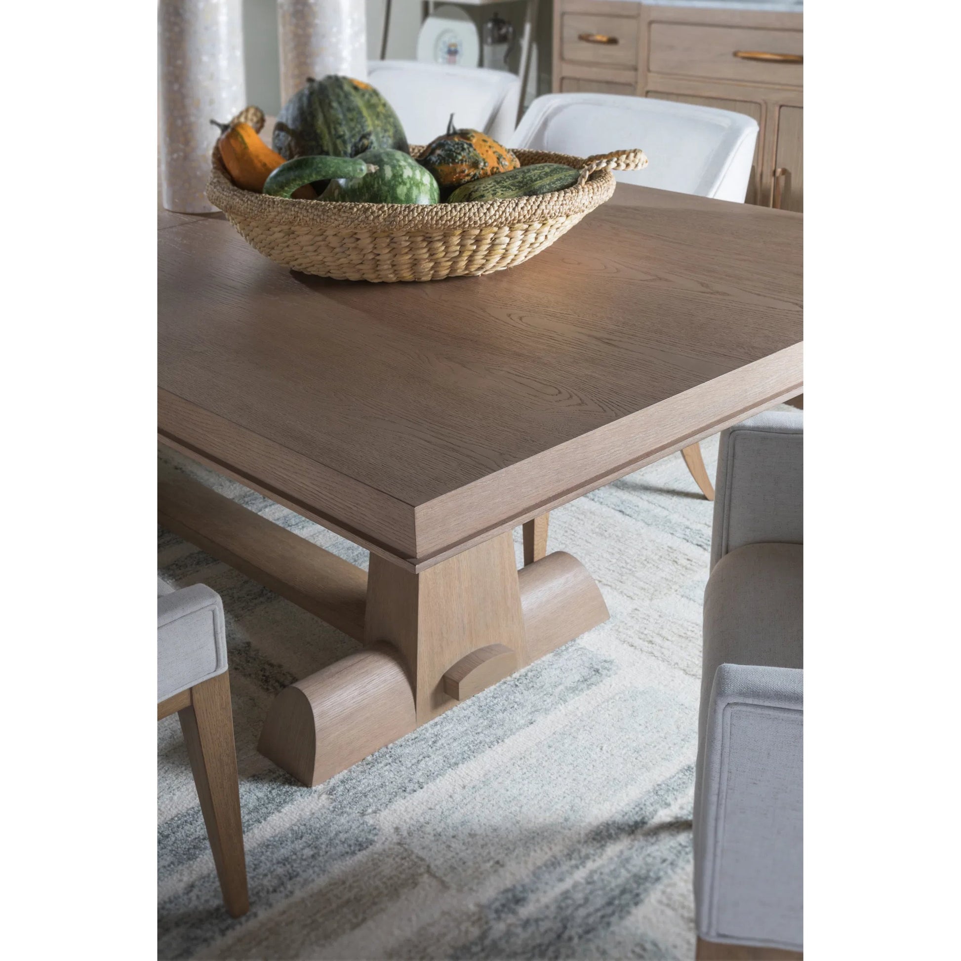 Simpatico Rectangular Dining Table by Artistica Home in white oak. Made from white oak in a unique style.