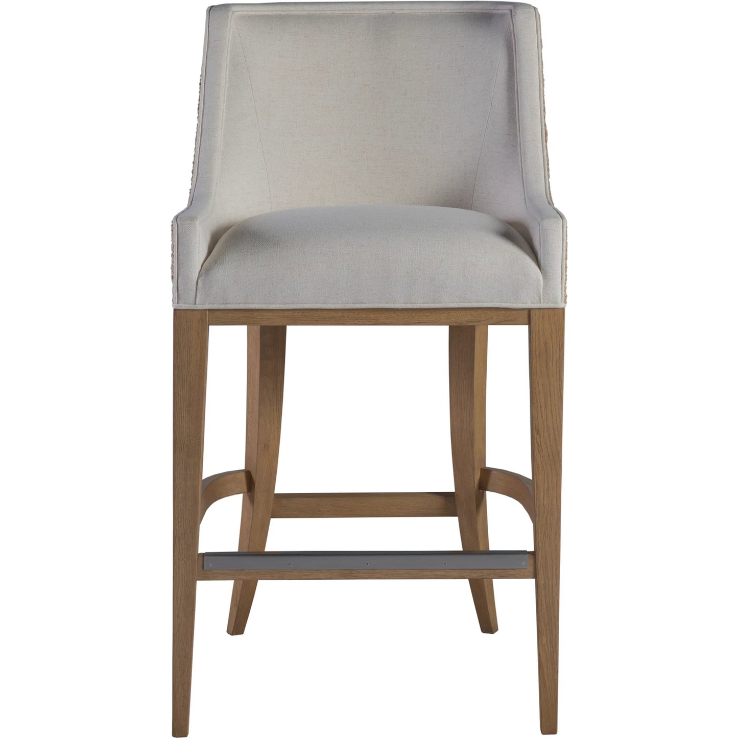 004 SI-2540381 | Additional Silo | Simpatico Woven Back Bar Stool by Artistica Home in white, ivory and white oak. Made from white oak, fabric in a unique style.