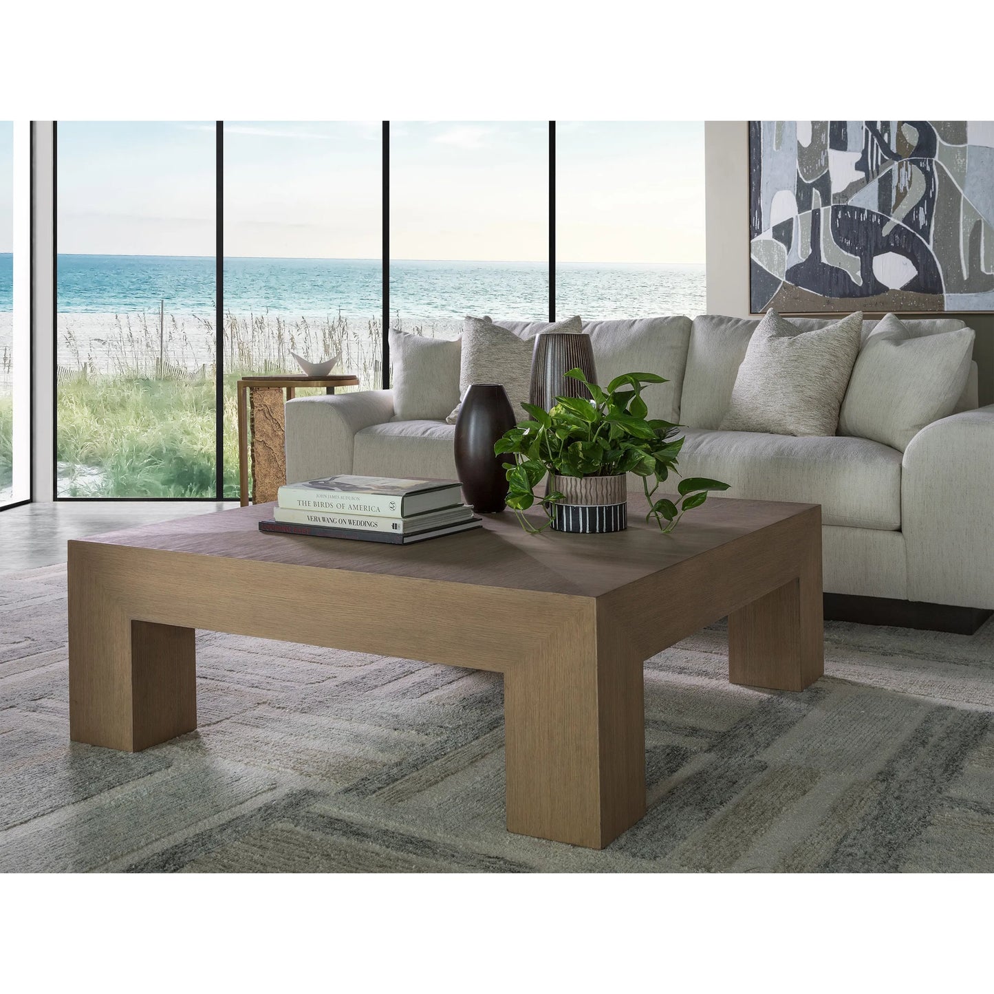 004 SI-2371161 | Lifestyle | Simpatico Square Cocktail Table by Artistica Home. Made from unique in a transitional style.