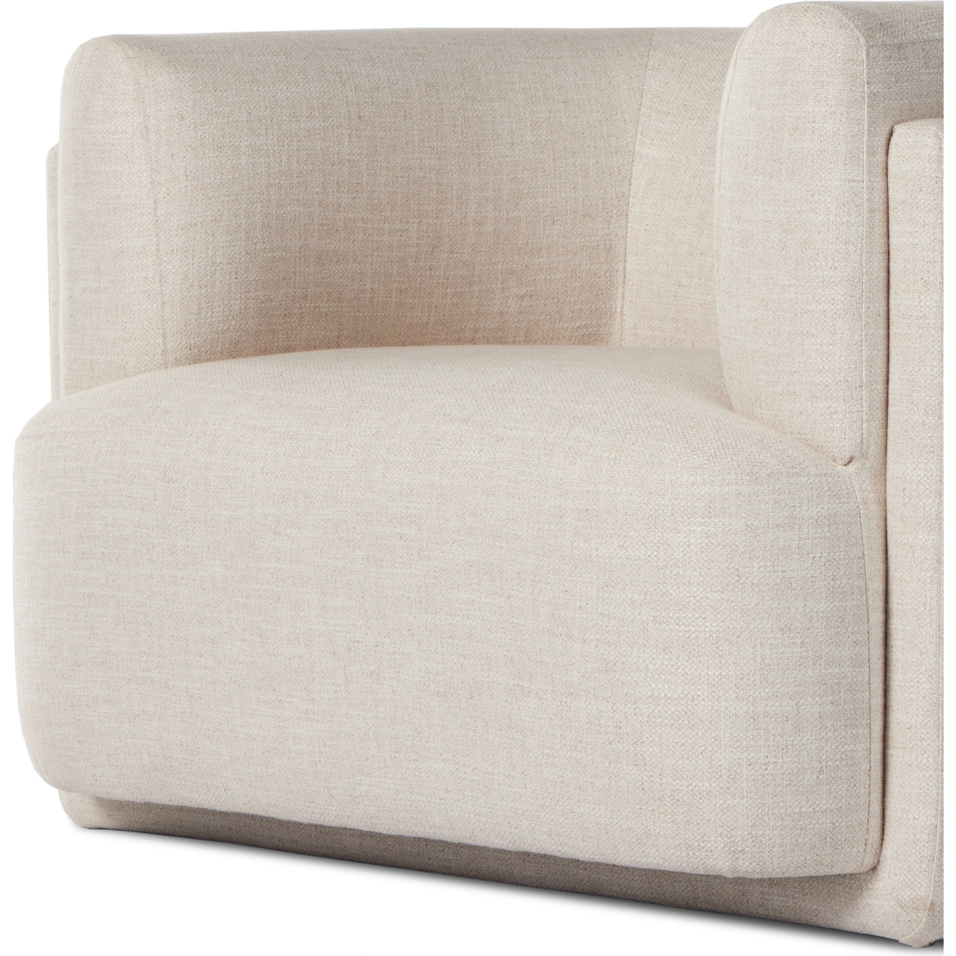 Hartley Chair by Four Hands in dover crescent. Made from 71% viscose (rayon), 17% polyester, 12% flax, linen, poplar plywood, 100% polyester in a modern style.