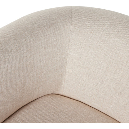Hartley Chair by Four Hands in dover crescent. Made from 71% viscose (rayon), 17% polyester, 12% flax, linen, poplar plywood, 100% polyester in a modern style.
