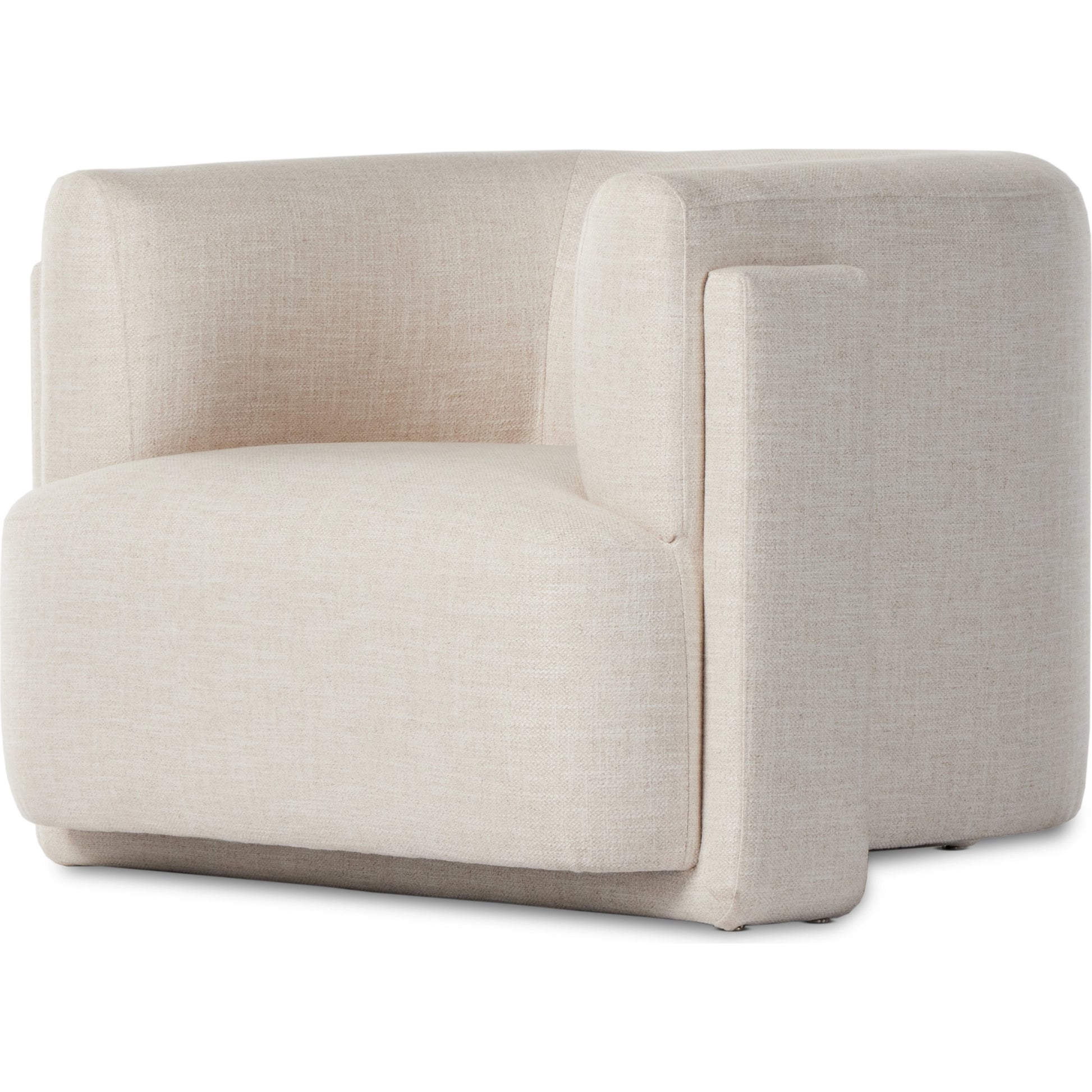 Hartley Chair by Four Hands in dover crescent. Made from 71% viscose (rayon), 17% polyester, 12% flax, linen, poplar plywood, 100% polyester in a modern style.