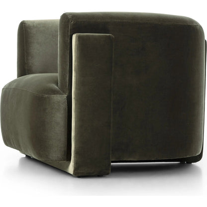 Hartley Chair by Four Hands in surrey olive. Made from 76.8% cotton, 23.2% polyester in a traditional style.