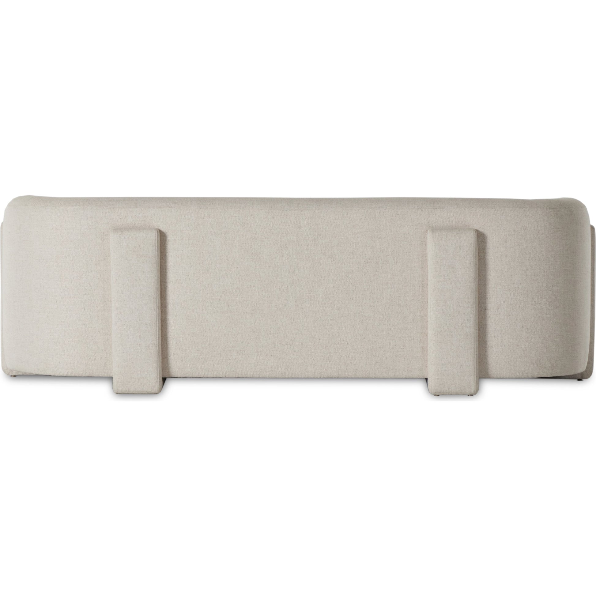 Hartley Sofa by Four Hands in dover crescent. Made from 71% viscose (rayon), 17% polyester, 12% flax, linen, poplar plywood, 100% polyester in a modern style.