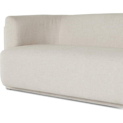 Hartley Sofa by Four Hands in dover crescent. Made from 71% viscose (rayon), 17% polyester, 12% flax, linen, poplar plywood, 100% polyester in a modern style.