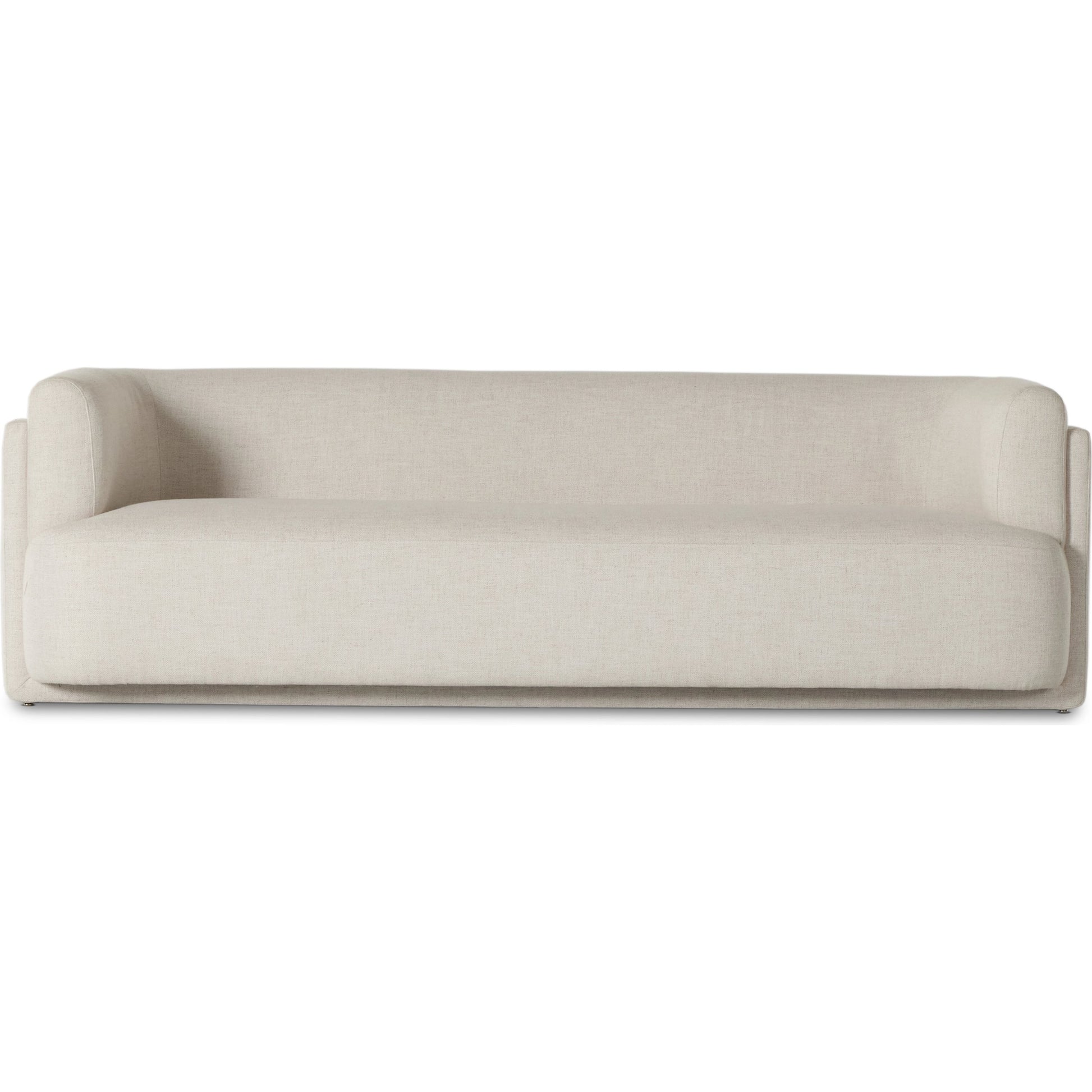 Hartley Sofa by Four Hands in dover crescent. Made from 71% viscose (rayon), 17% polyester, 12% flax, linen, poplar plywood, 100% polyester in a modern style.
