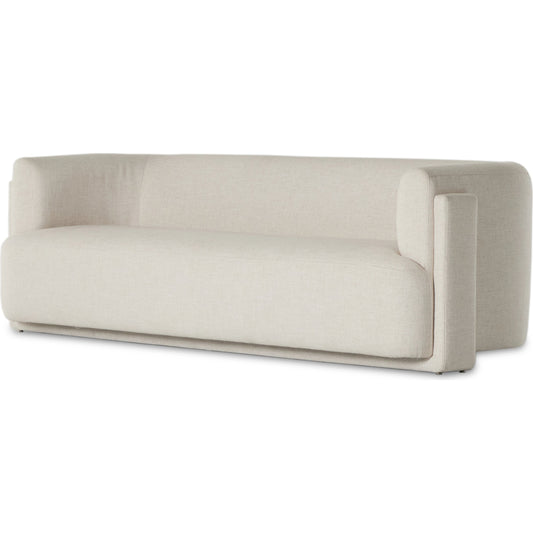 001 SI-2001448 | Additional Silo | Hartley Sofa by Four Hands in dover crescent. Made from 71% viscose (rayon), 17% polyester, 12% flax, linen, poplar plywood, 100% polyester in a modern style.