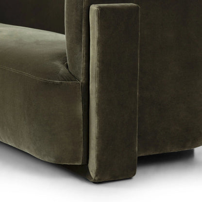 Hartley Sofa by Four Hands in surrey olive. Made from 76.8% cotton, 23.2% polyester in a traditional style.
