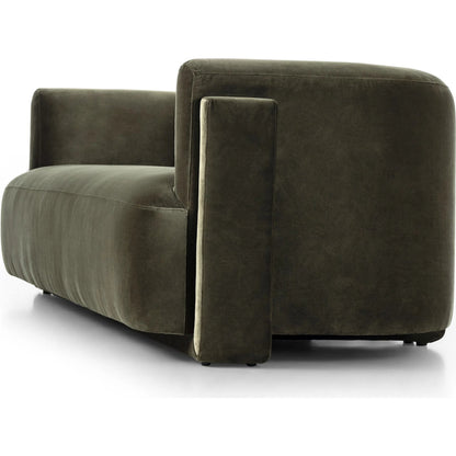 Hartley Sofa by Four Hands in surrey olive. Made from 76.8% cotton, 23.2% polyester in a traditional style.