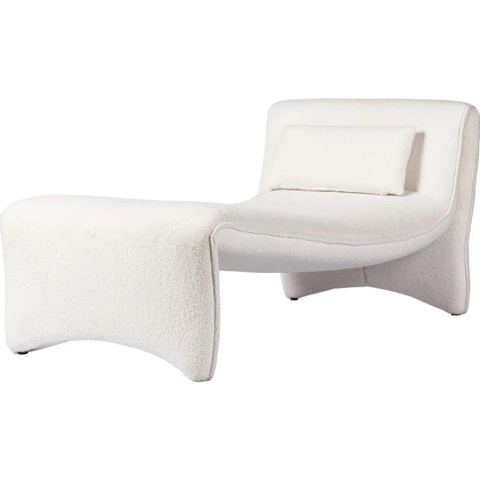 Bridgette Chaise by Four Hands in cardiff cream. Made from 100% polyester, poplar plywood, iron in a modern style.