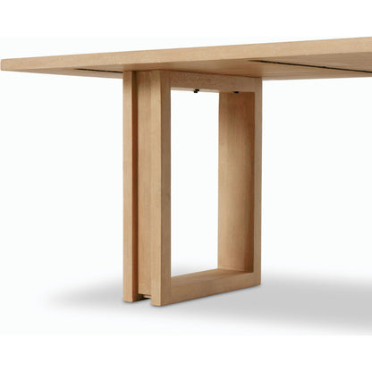 Carmel Dining Table by Four Hands in natural mango. Made from solid mango, iron in a modern style.