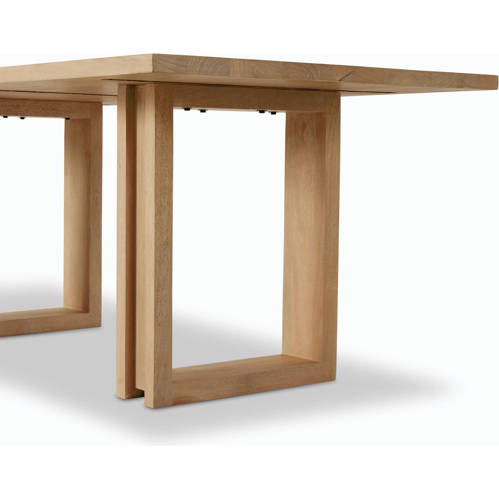 Carmel Dining Table by Four Hands in natural mango. Made from solid mango, iron in a modern style.