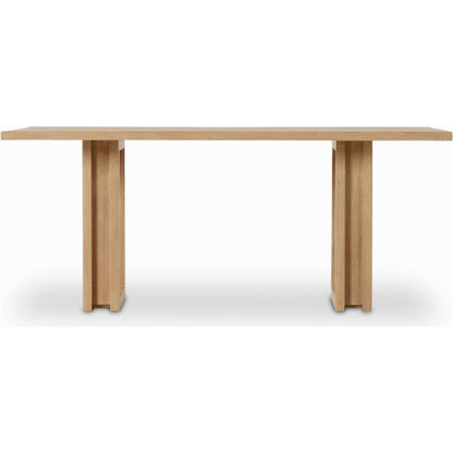 Carmel Dining Table by Four Hands in natural mango. Made from solid mango, iron in a modern style.