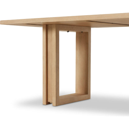Carmel Dining Table by Four Hands in natural mango. Made from solid mango, iron in a modern style.