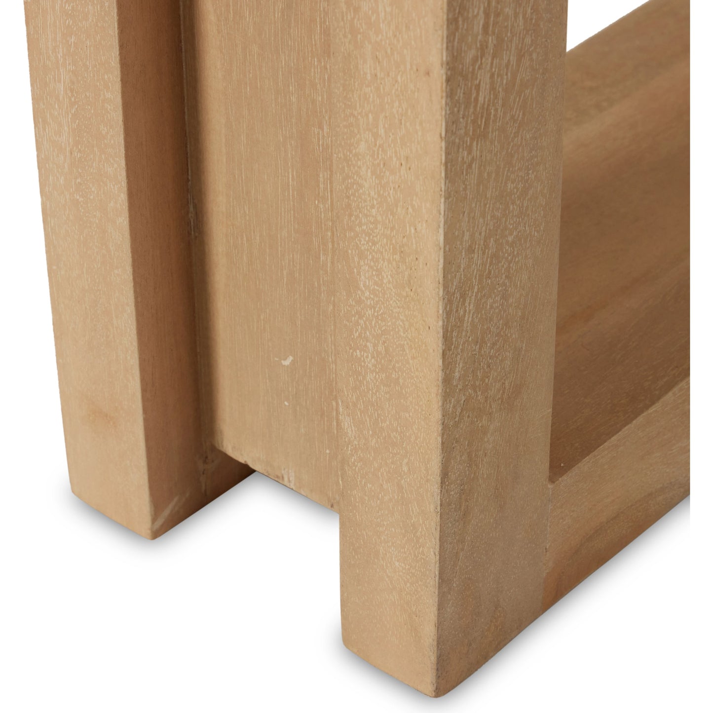 010 SI-2001076 | Closeup | Carmel Dining Table by Four Hands in natural mango. Made from solid mango, iron in a modern style.