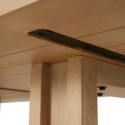 Carmel Dining Table by Four Hands in natural mango. Made from solid mango, iron in a modern style.