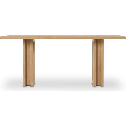 Carmel Dining Table by Four Hands in natural mango. Made from solid mango, iron in a modern style.