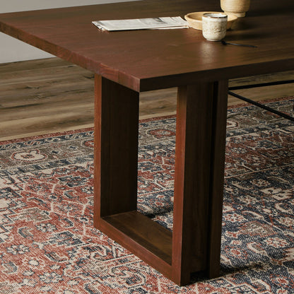 Carmel Dining Table by Four Hands in natural mango. Made from solid mango, iron in a modern style.
