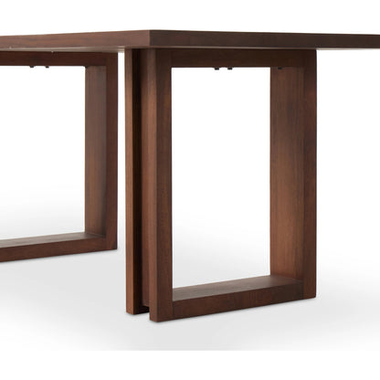 Carmel Dining Table by Four Hands in natural mango. Made from solid mango, iron in a modern style.