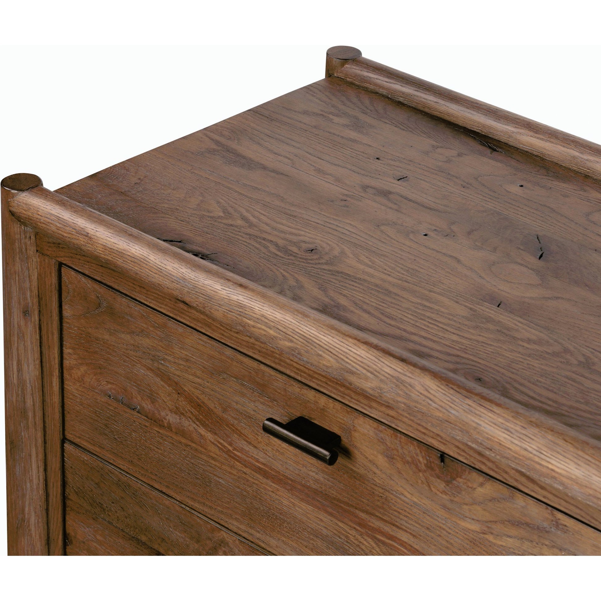 Glenview 9 Drawer Dresser by Four Hands in weathered oak. Made from thick oak veneer, solid oak in a modern style.