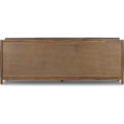 Glenview 9 Drawer Dresser by Four Hands in weathered oak. Made from thick oak veneer, solid oak in a modern style.