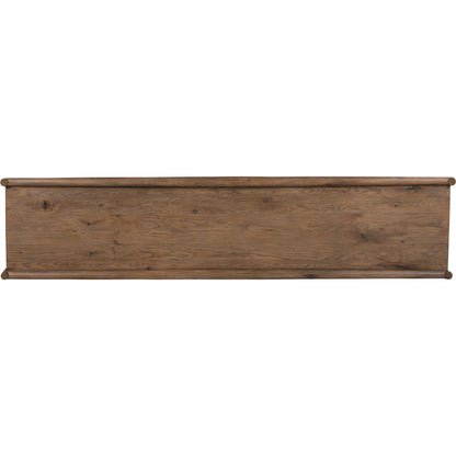 Glenview 9 Drawer Dresser by Four Hands in weathered oak. Made from thick oak veneer, solid oak in a modern style.