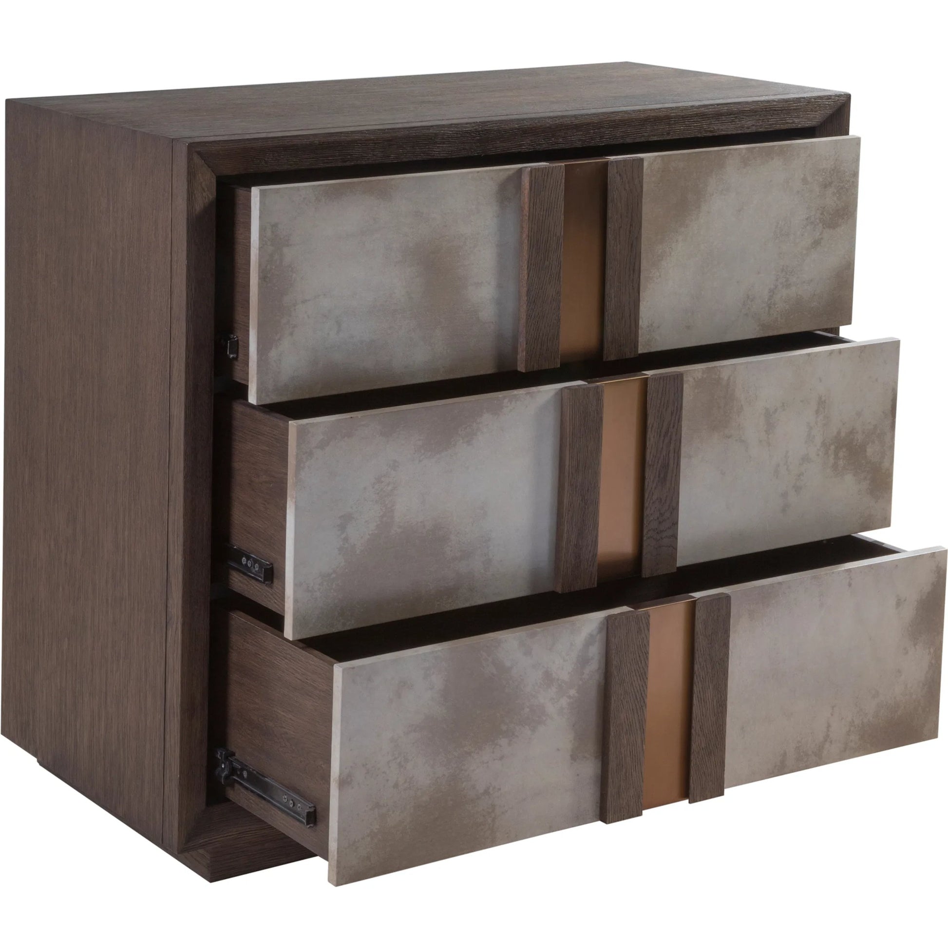 Andare Hall Chest by Artistica Home in dark brown. Made from white oak veneers, premium hardwoods in a unique style.