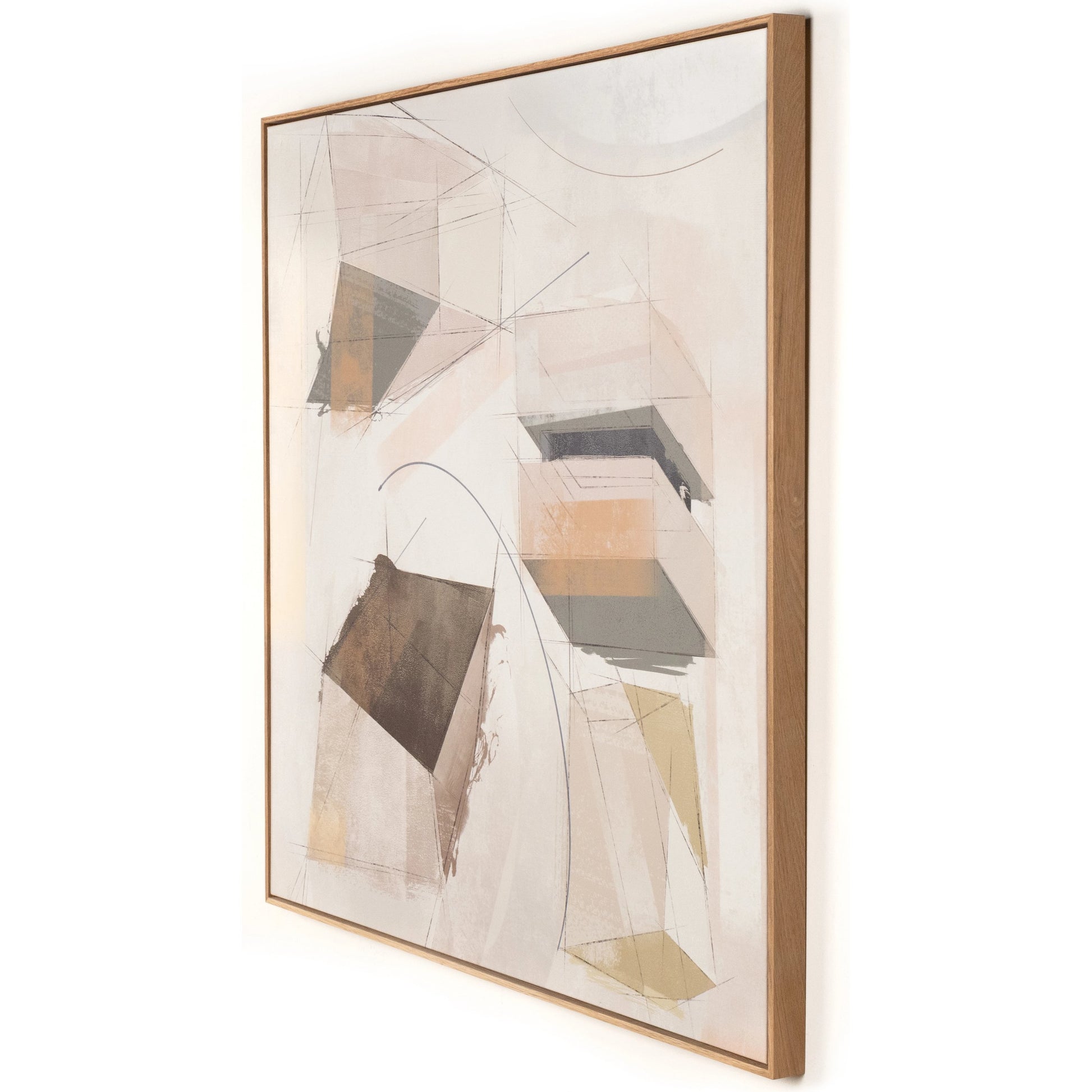 Escalate I by Coup d’Esprit by Four Hands. Made from vertical grain floater white oak, canvas in a coastal style.