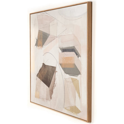 Escalate I by Coup d’Esprit by Four Hands. Made from vertical grain floater white oak, canvas in a coastal style.