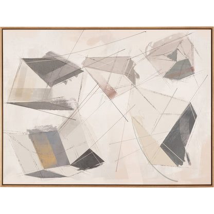 Escalate II by Coup d’Esprit by Four Hands. Made from vertical grain floater white oak, canvas in a coastal style.