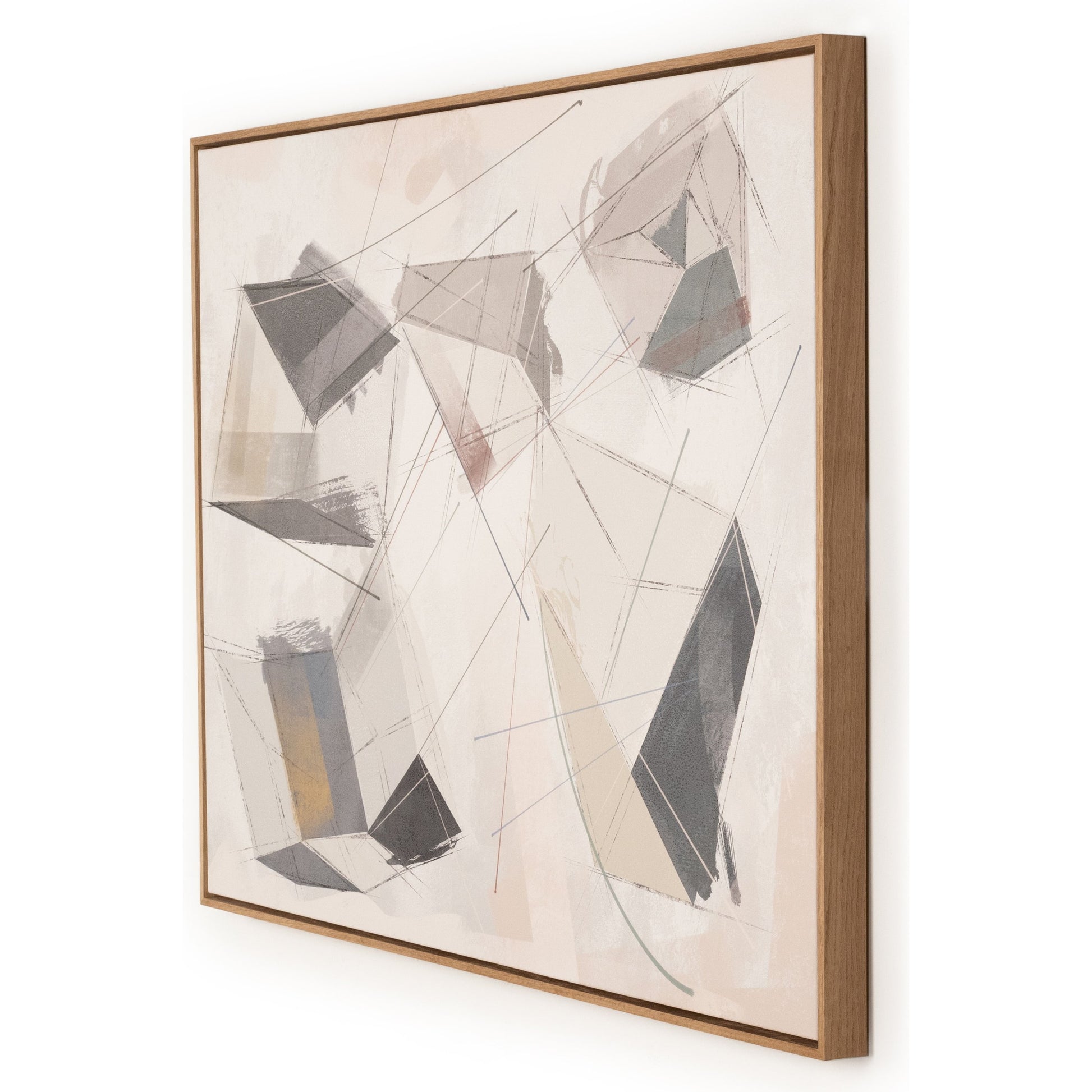 Escalate II by Coup d’Esprit by Four Hands. Made from vertical grain floater white oak, canvas in a coastal style.