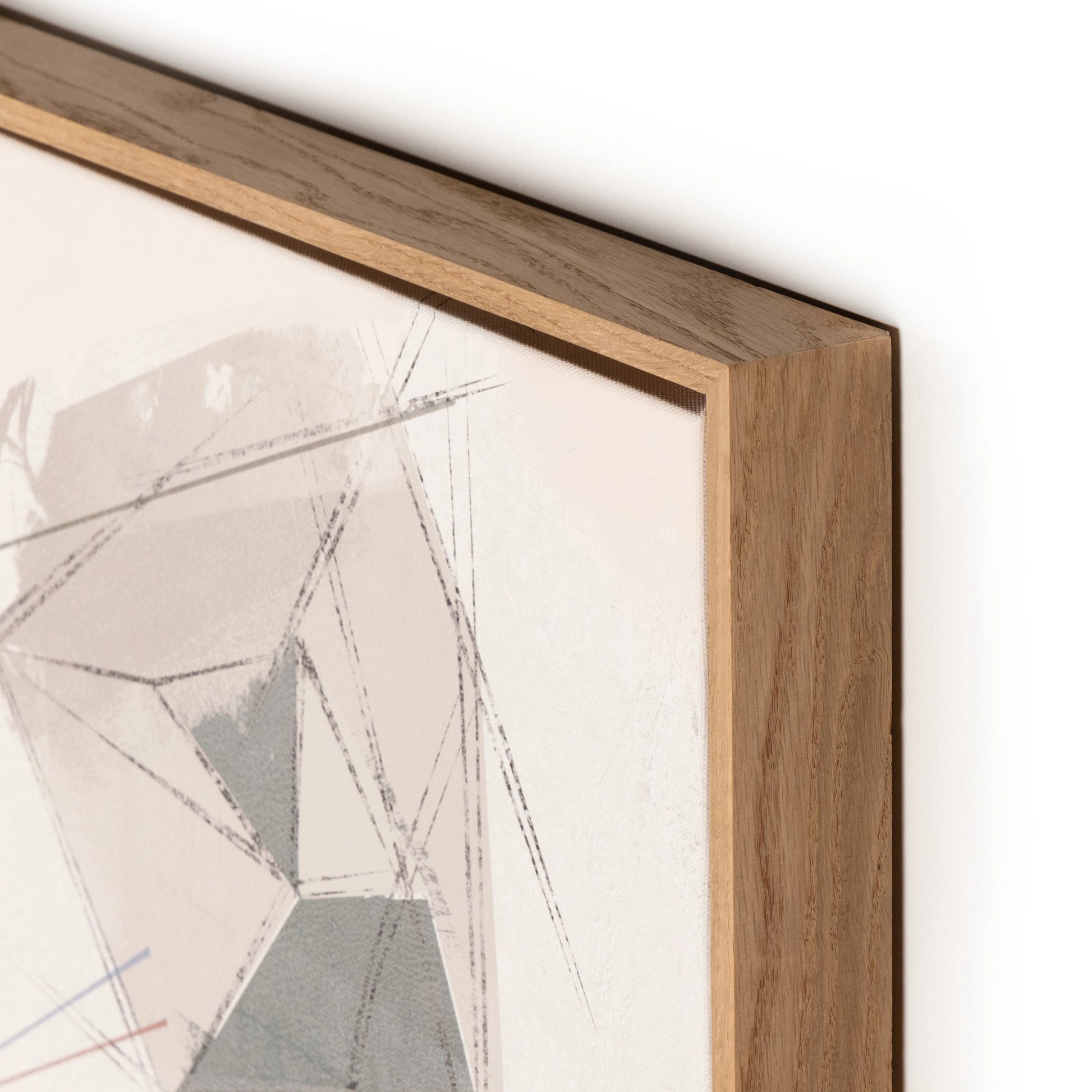 Escalate II by Coup d’Esprit by Four Hands. Made from vertical grain floater white oak, canvas in a coastal style.