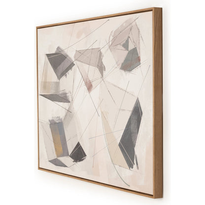 Escalate II by Coup d’Esprit by Four Hands. Made from vertical grain floater white oak, canvas in a coastal style.