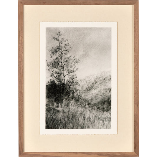 001 SI-1902685 | Primary Silo | Landscape Study I by Aileen Fitzgerald by Four Hands. Made from walnut, textured fine art paper, acrylic glazing in a transitional style.