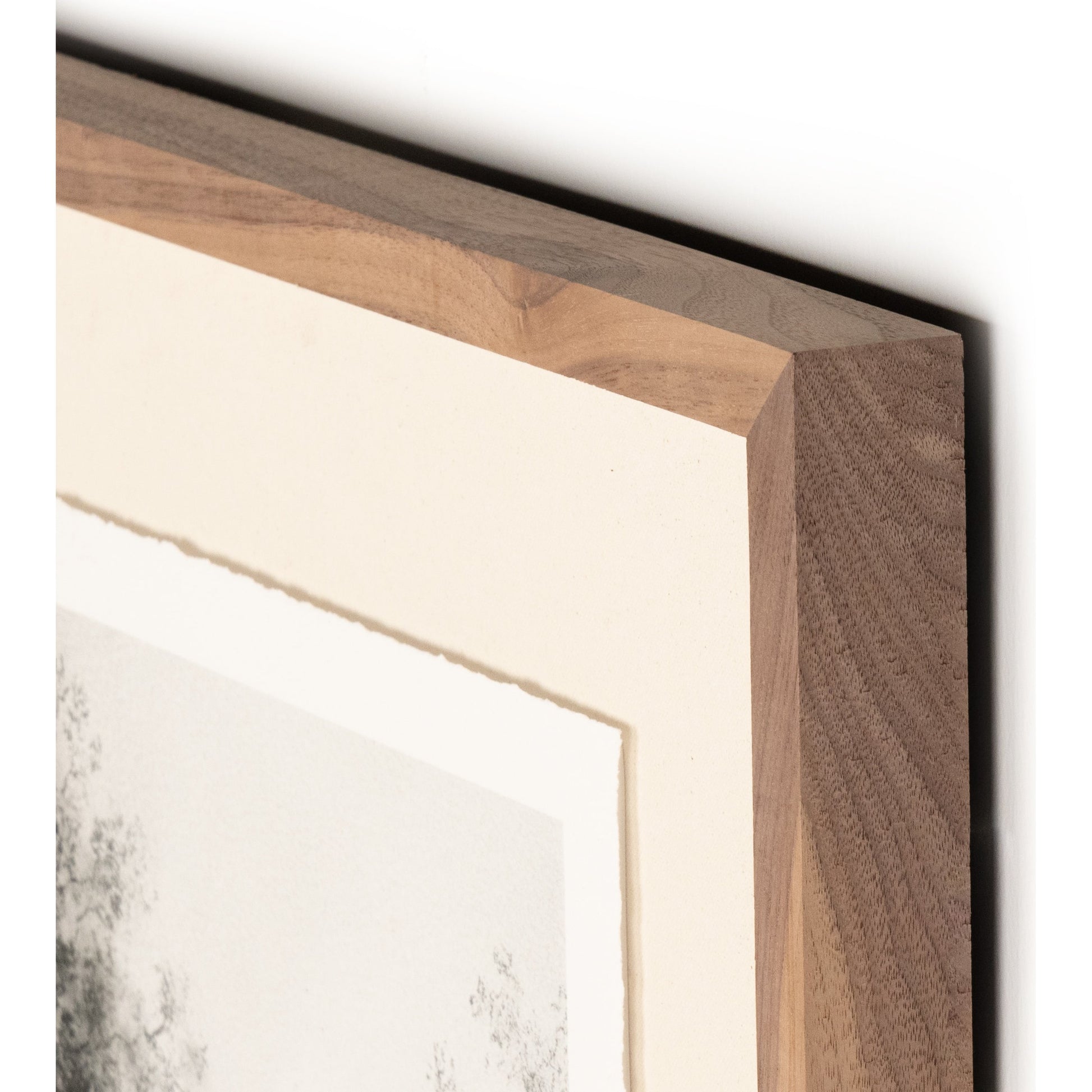 Landscape Study II by Aileen Fitzgerald by Four Hands. Made from walnut, textured fine art paper, acrylic glazing in a transitional style.