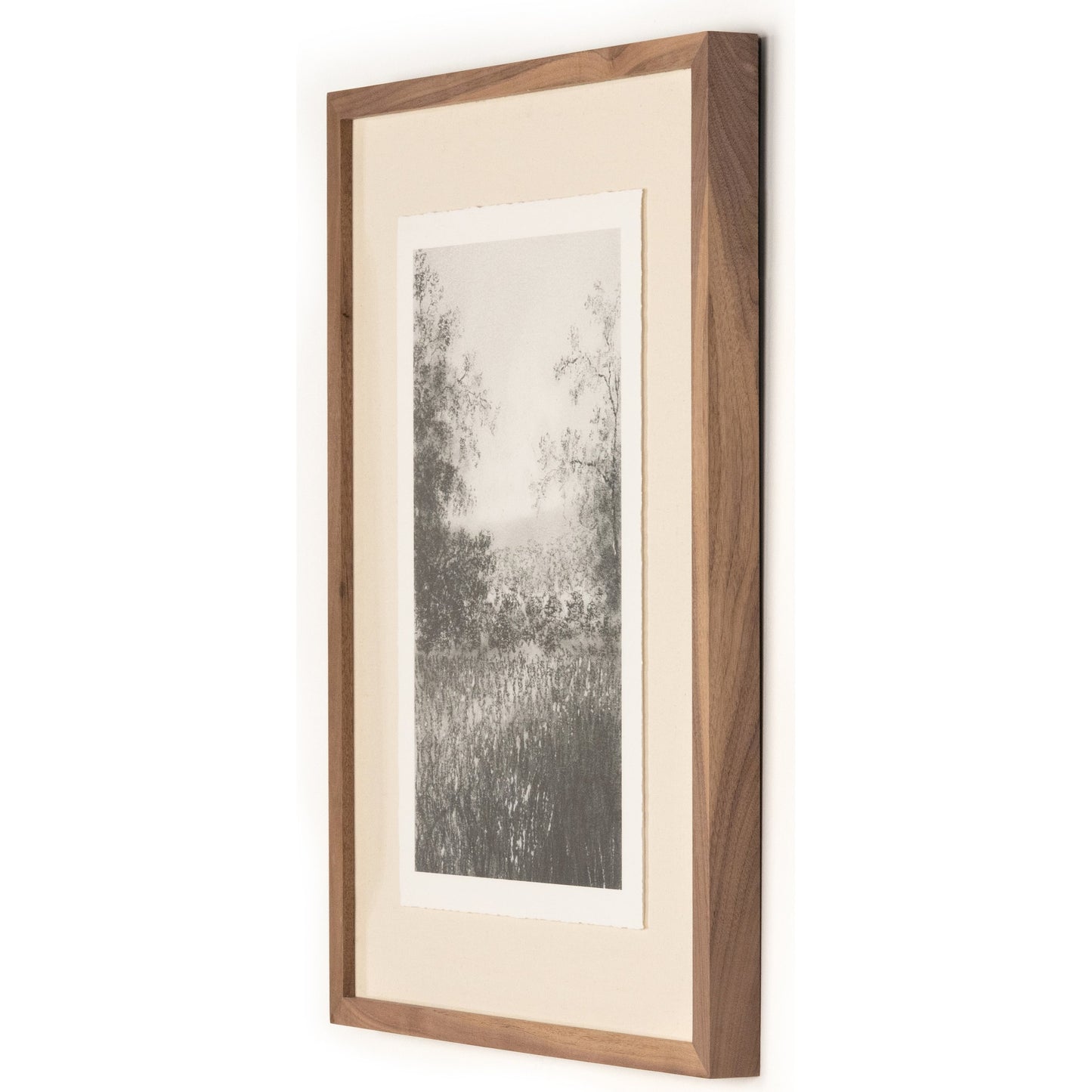 002 SI-1902686 | Additional Silo | Landscape Study II by Aileen Fitzgerald by Four Hands. Made from walnut, textured fine art paper, acrylic glazing in a transitional style.