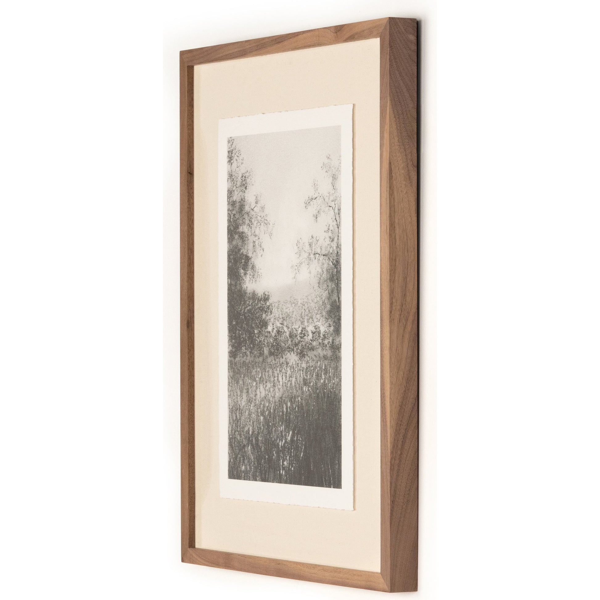 Landscape Study II by Aileen Fitzgerald by Four Hands. Made from walnut, textured fine art paper, acrylic glazing in a transitional style.