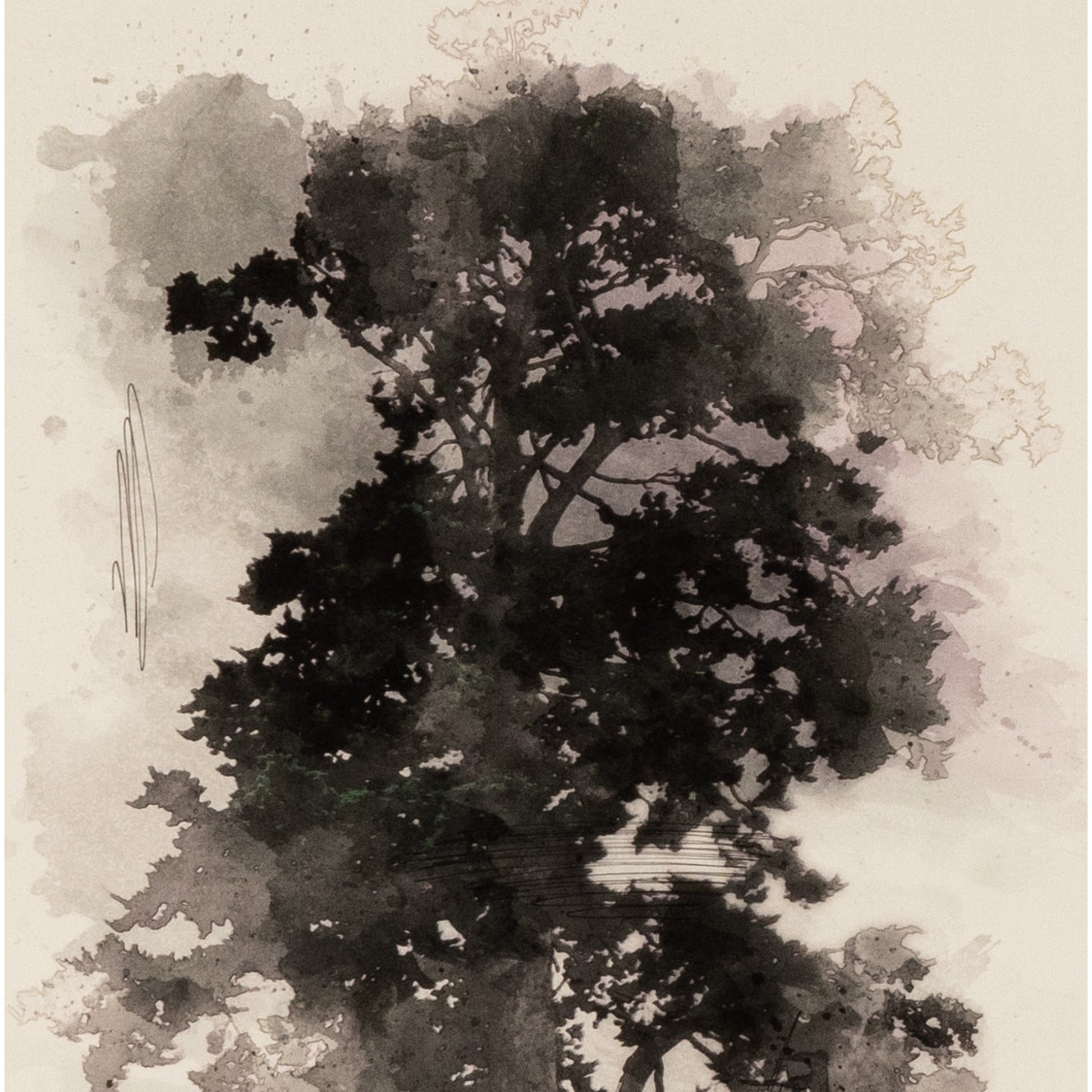 Tree Sketch I by Coup d’Esprit by Four Hands. Made from unique in a transitional style.