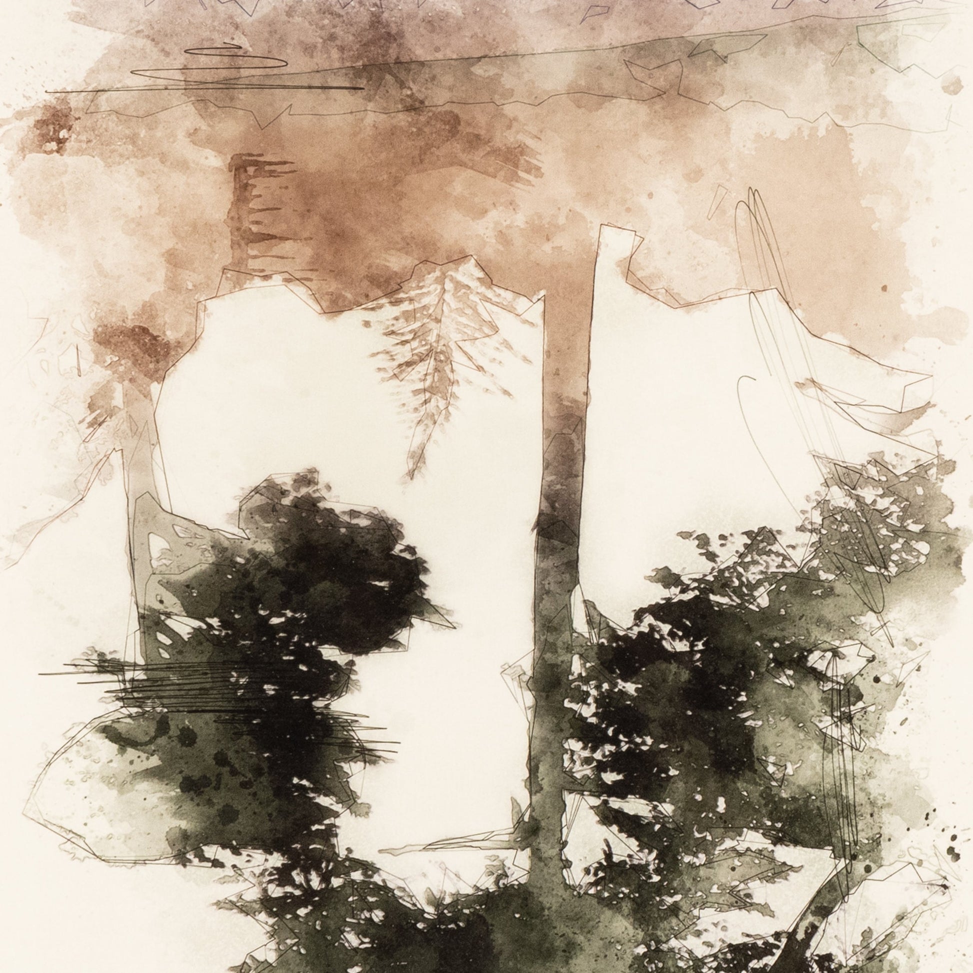 Tree Sketch II by Coup d’Esprit by Four Hands. Made from unique in a transitional style.