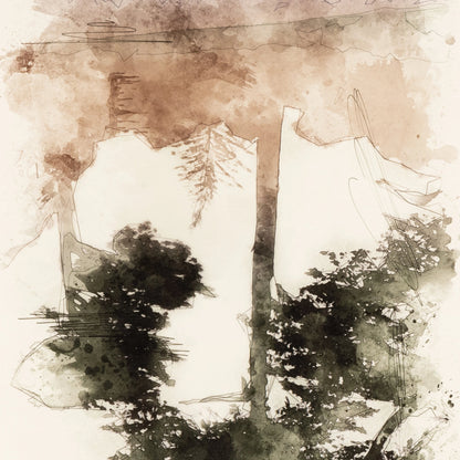 Tree Sketch II by Coup d’Esprit by Four Hands. Made from unique in a transitional style.