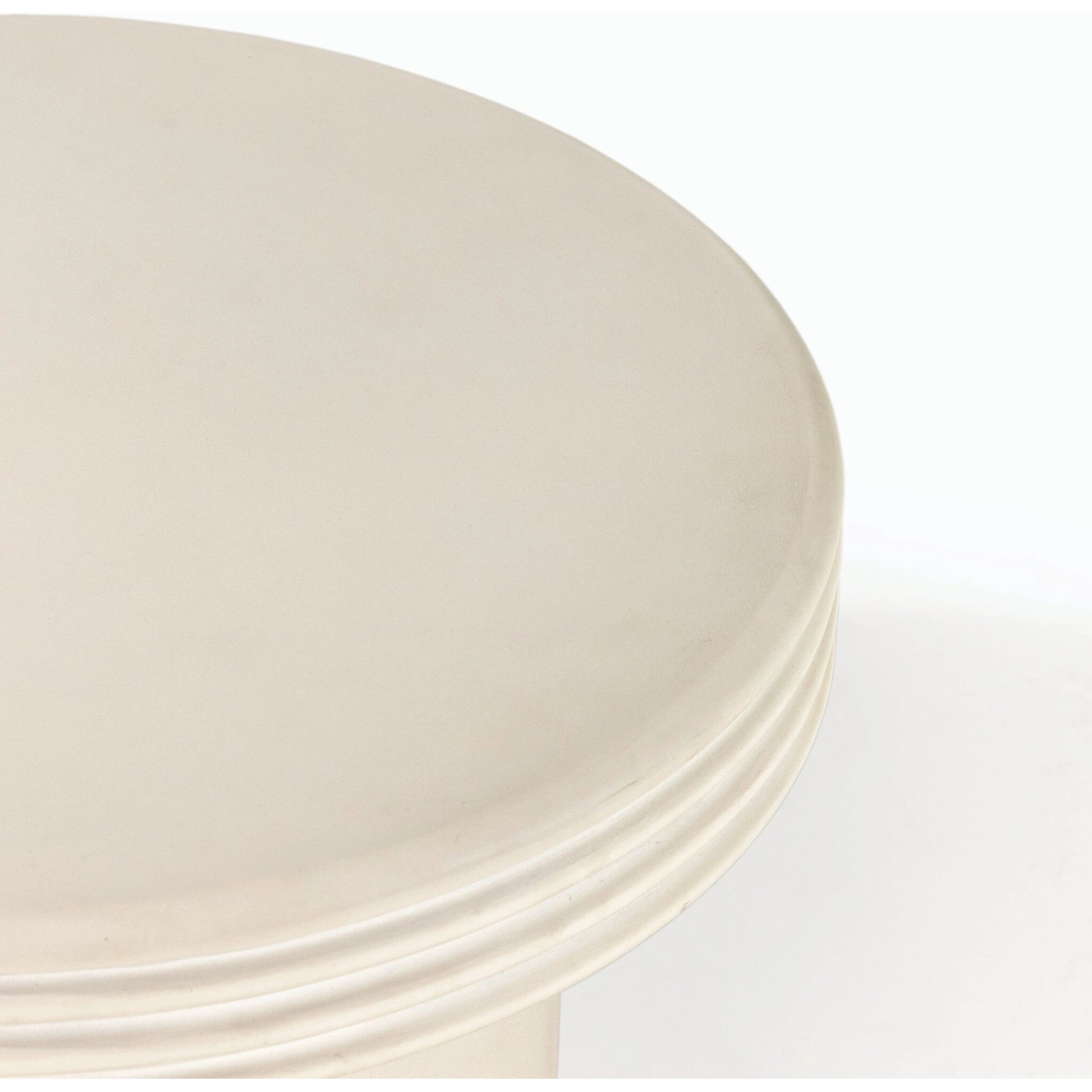 Grecia Outdoor End Table Set by Four Hands in white. Made from concrete in a modern style.