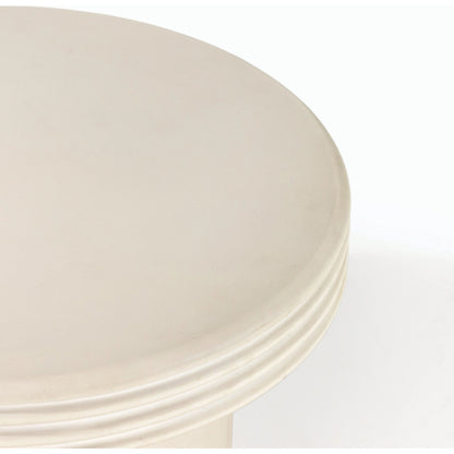 Grecia Outdoor End Table Set by Four Hands in white. Made from concrete in a modern style.