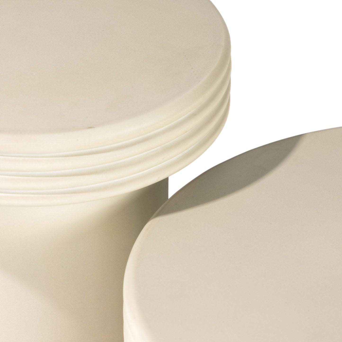 005 SI-1902492 | Additional Silo | Grecia Outdoor End Table Set by Four Hands in white. Made from concrete in a modern style.