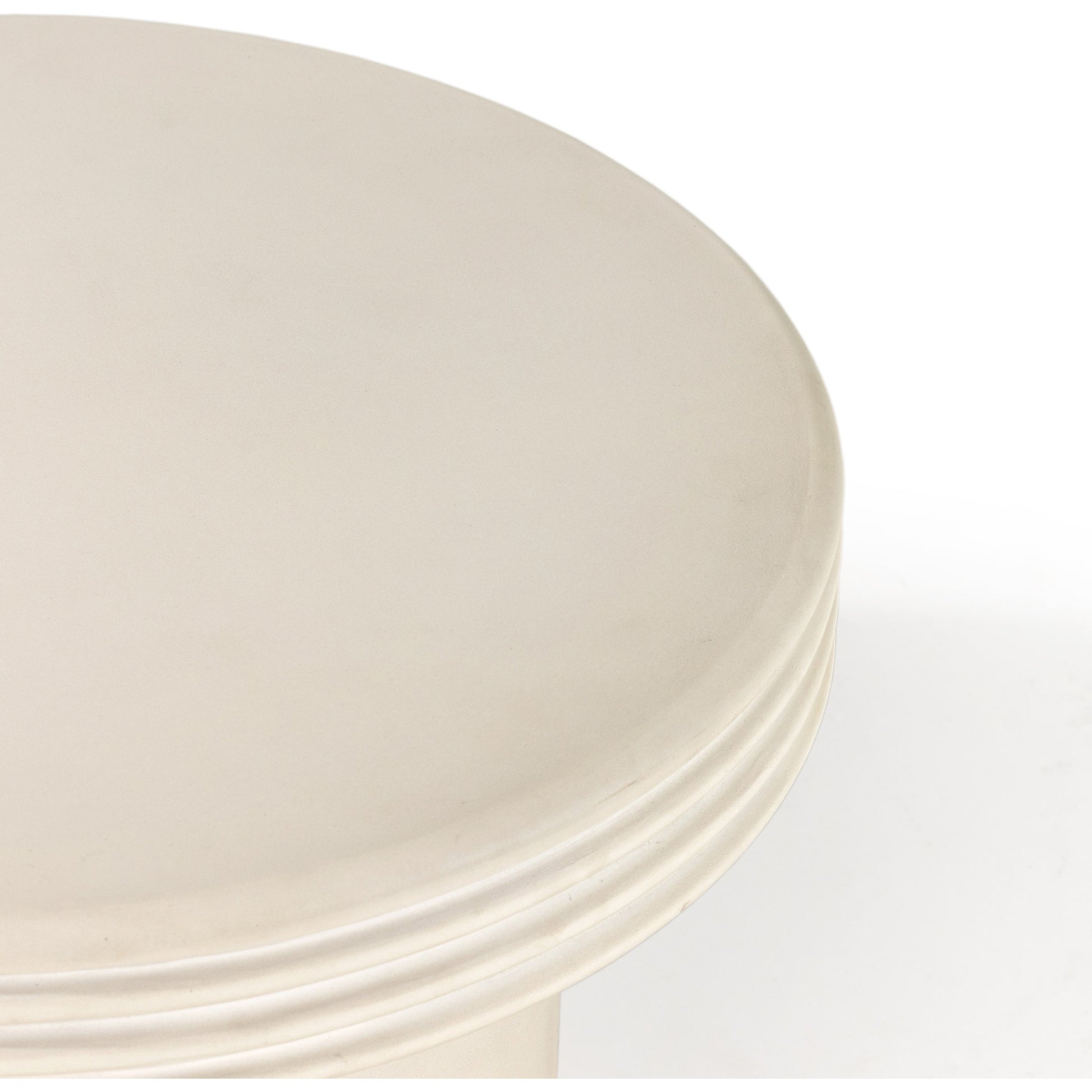 Grecia Outdoor End Table Set by Four Hands in white. Made from concrete in a modern style.